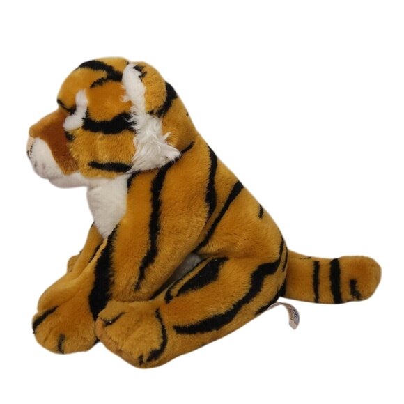 Vintage Animal Alley 10" Plush Sitting Tiger Cub Stuffed Animal Toy - Picture 4 of 5